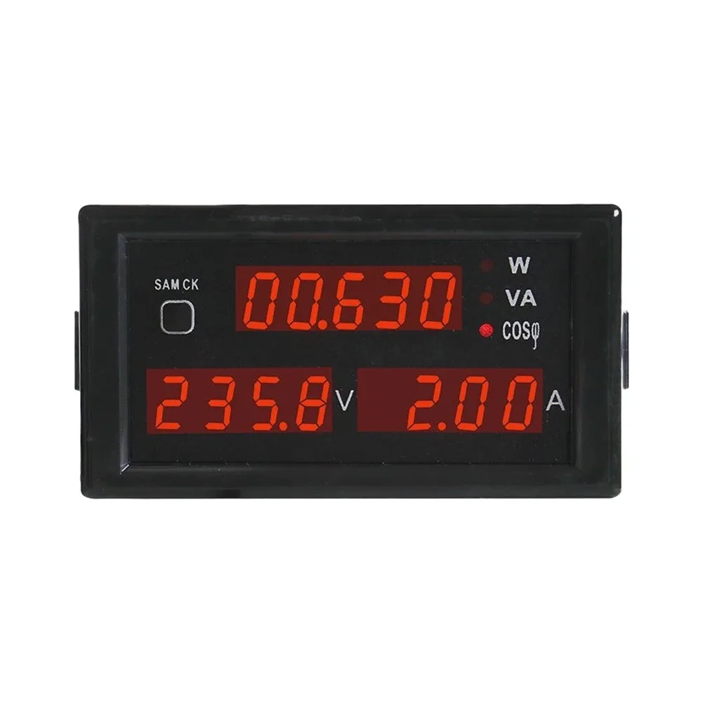 Function AC Panel Meter DL69-2047 Featuring Red LED for Voltage and Power Factor Green LED for Power and Energy Readings