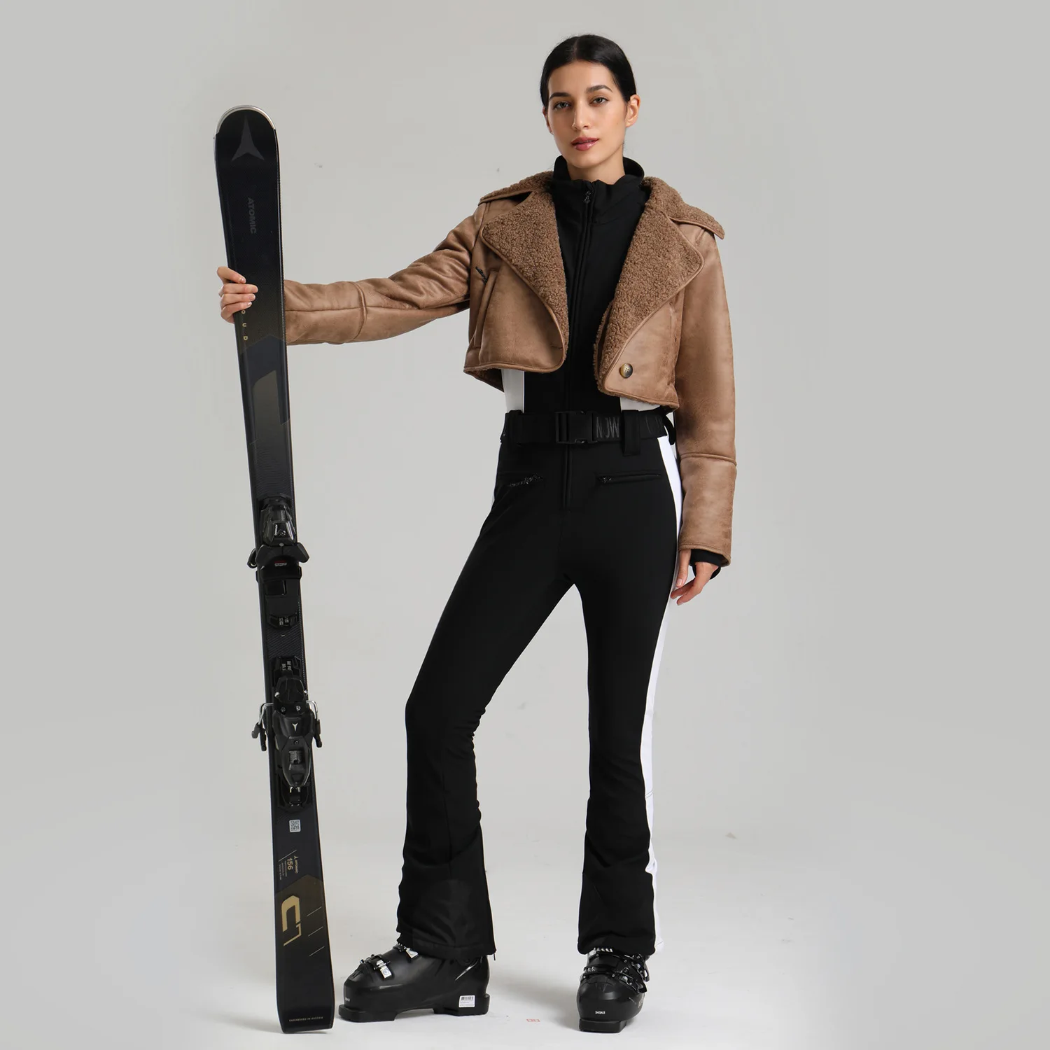 Winter Women Sleeveless One Piece Snow Suits Jacket Sport Mountain Woman Jumpsuit Outdoor Waterproof Female Snowboard Overalls