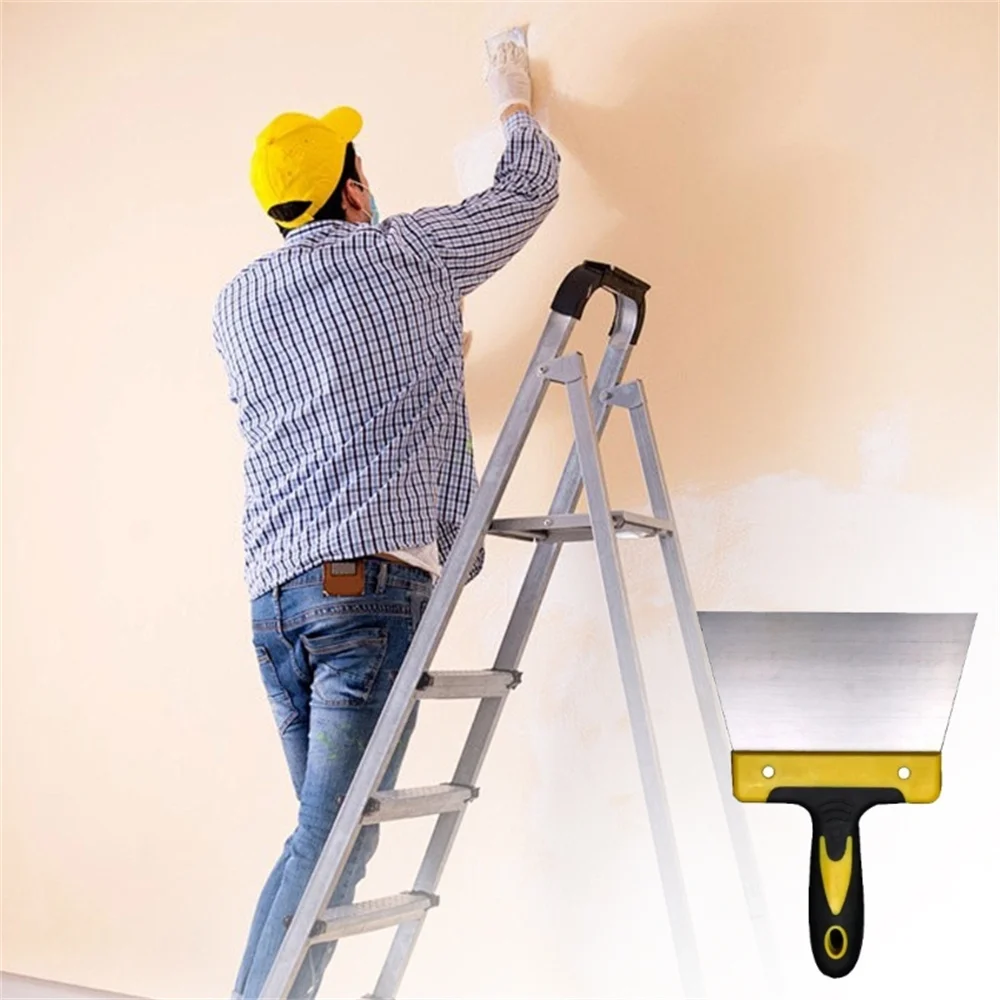 4/6/8 Inch Stainless Steel Putty Knife Scraper Shovel Paint Tools Construction Tools Household Industrial Cleaning