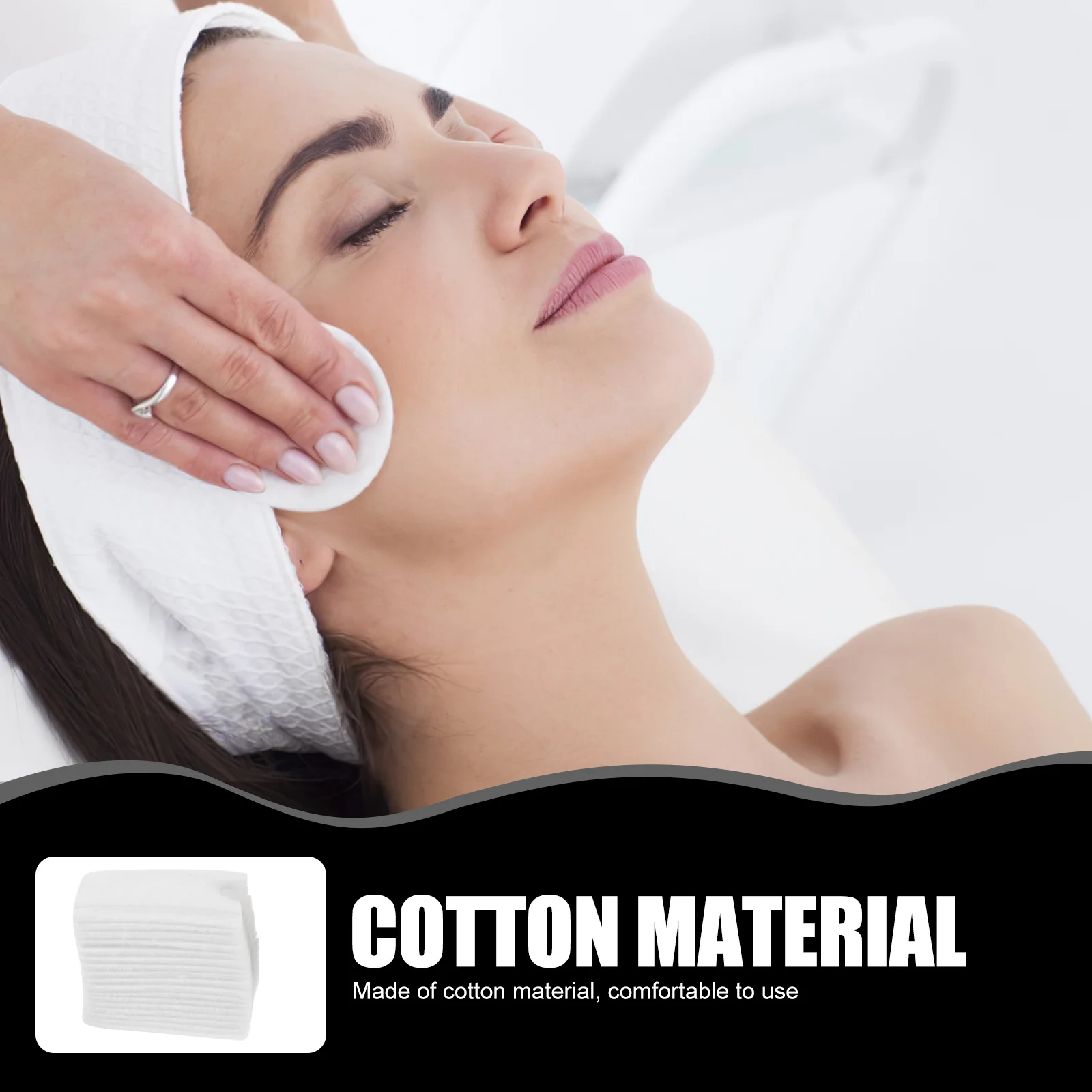 Dischetti di cotone bifacciali da 100 pezzi, spessi, durevoli, morbidi, senza pelucchi, portatili, per rimuovere il trucco, cuscino per il viso, strumento per il trucco da viaggio