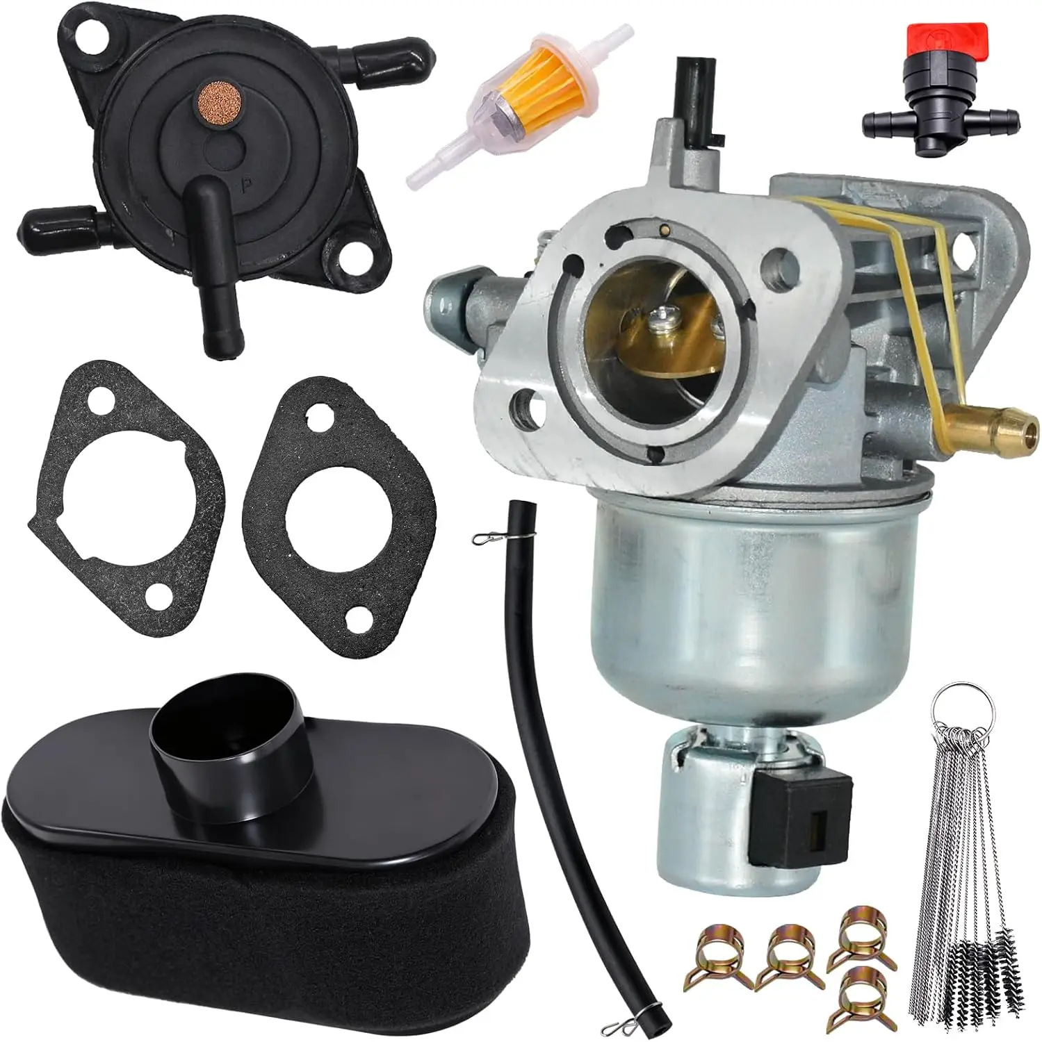 15004-0827 Carburetor Fit for Kawasaki Specific FS481V  FS600V Engine 15004-0822 Carb Tune Up Kit with Air Filter & Fuel Pump