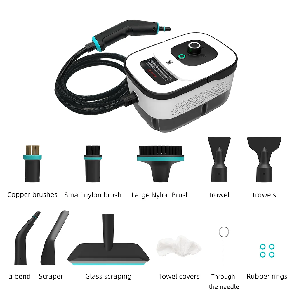 Professional Portable Handheld High-Pressure Electric Steam Cleaner 2500W 1250ml Tank Multi-Purpose Household Cleaning Carpet
