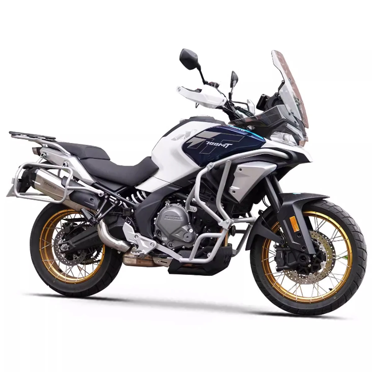 

Fit for CFMOTO 700MT MT700 bumper anti fall and anti-collision bumper silver black middle lower engine protection bracket