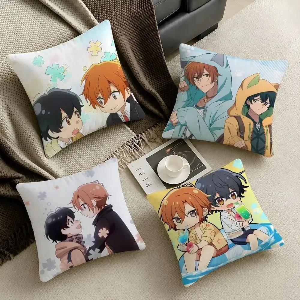 Anime Sasaki and Miyano BL Romance Manga Cushion Cover Throw Pillow Soft Short Plush Cozy Durable Sofa Bedroom HomeDecor