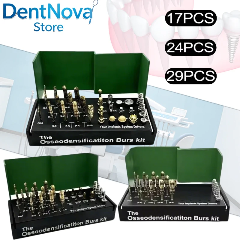 Dental Implant Drills Kit - Bone Densifying Burs Set for Sinus Lift Surgery Accessories