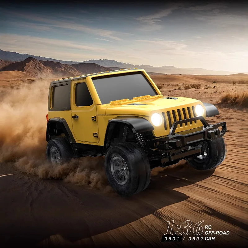 

New 1/36 Full Scale Remote Control Rc Climbing Car 2.4g Electric Light Off Road Car Model Toy Children'S Birthday Gift
