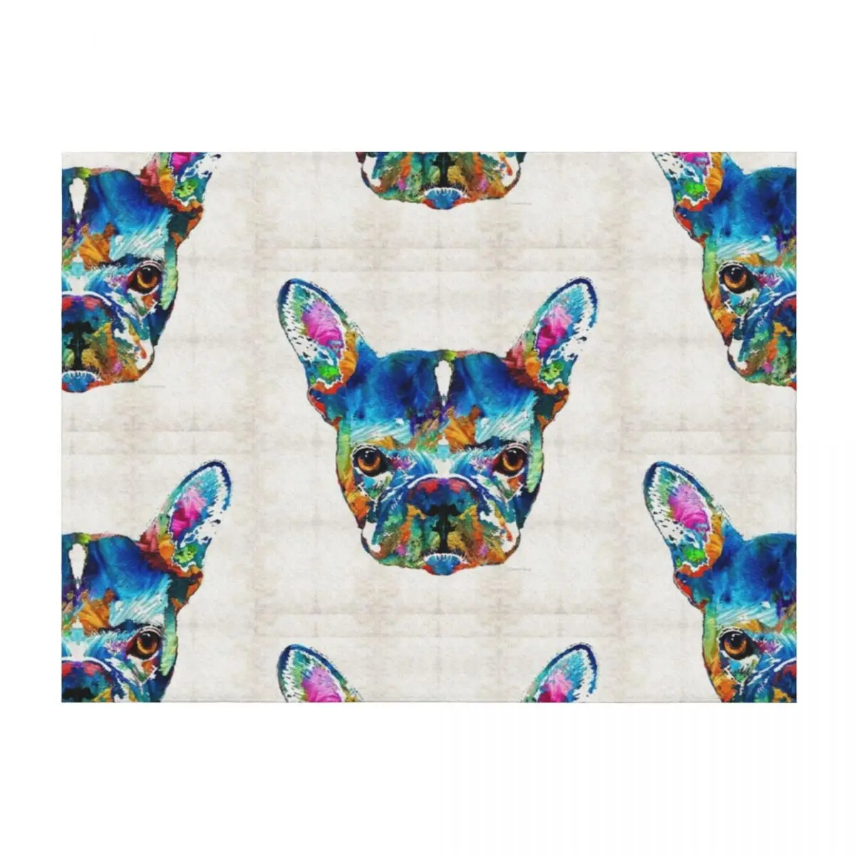 

Colorful French Bulldog Dog Art By Sharon Cummings Throw Blanket valentine gift ideas Soft Beds for sofa manga Blankets