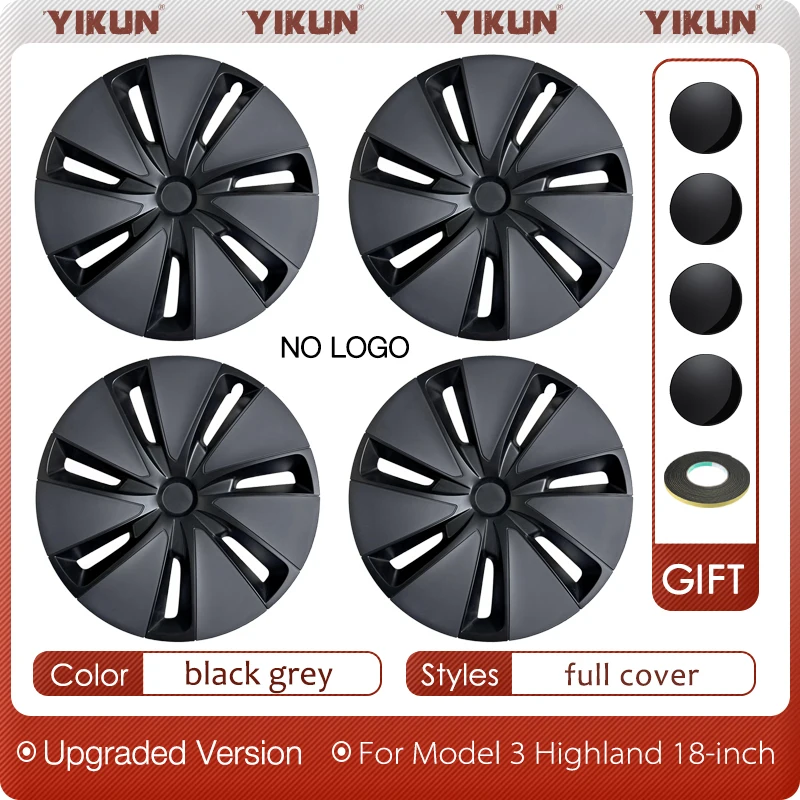 4 Stuks Wieldop Auto Voor Tesla Model 3 Highland 18 Inch Prestaties Wiel Onderdelen Volledige Velg Cover Wieldop 2025 Accessoires Wieldop