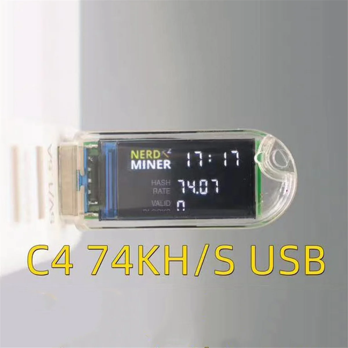 A95U NerdMiner V2 T-Dongle S3 Hashrate 74Kh/S USB BTC Crypto Solo Lottery Miner with Display Bitcoin Miner Nerd Miner