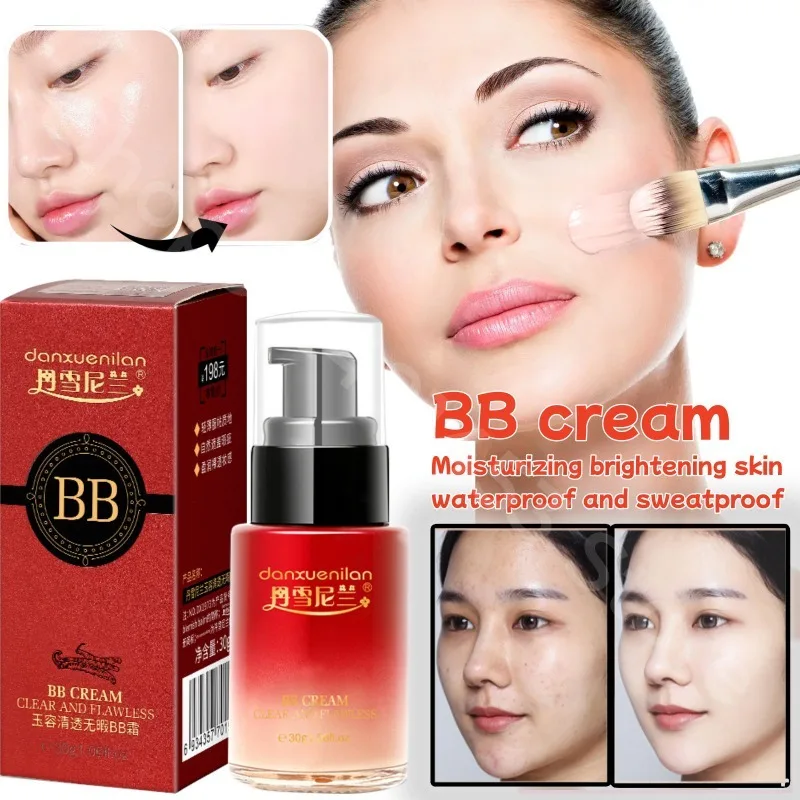 Isolation BB Cream Concealers A Long Time,Face Base Moisturizing Oil Control Brighten Skin Tone.waterproof Sweat-proof Makeup