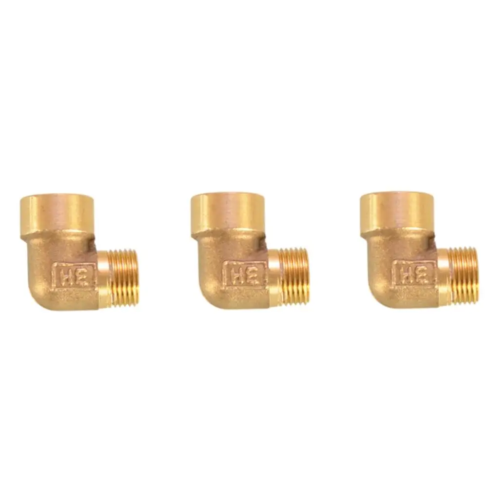

3Pcs of Reliable Brass Connectors Designed with a Unique Thread Pattern for Secure Connections at a Right Angle