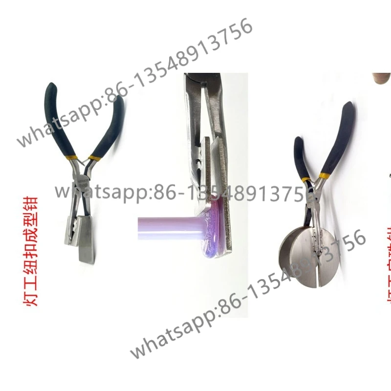 

Lamplighter's square head, elbow clip, forceps, glass lamplighter's tool