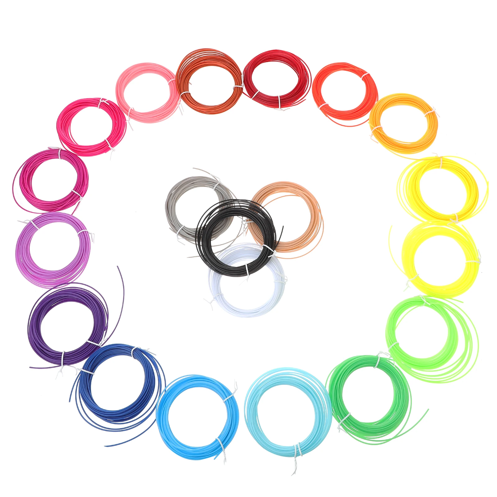 

20 Pcs Printing Pen Printing Supplies 3D Pen Consumables 10 Colors 5M 10M Spool Refills 3D Pens