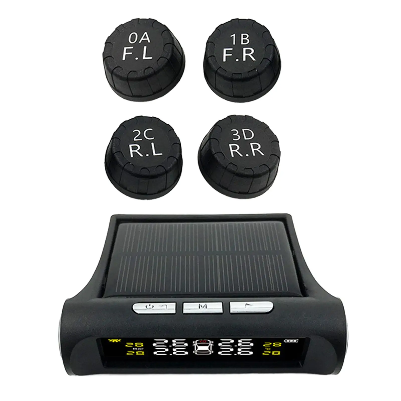 

Generic Tire Pressure Monitors System, Solar Digital TPMS Easy to Install Tyre