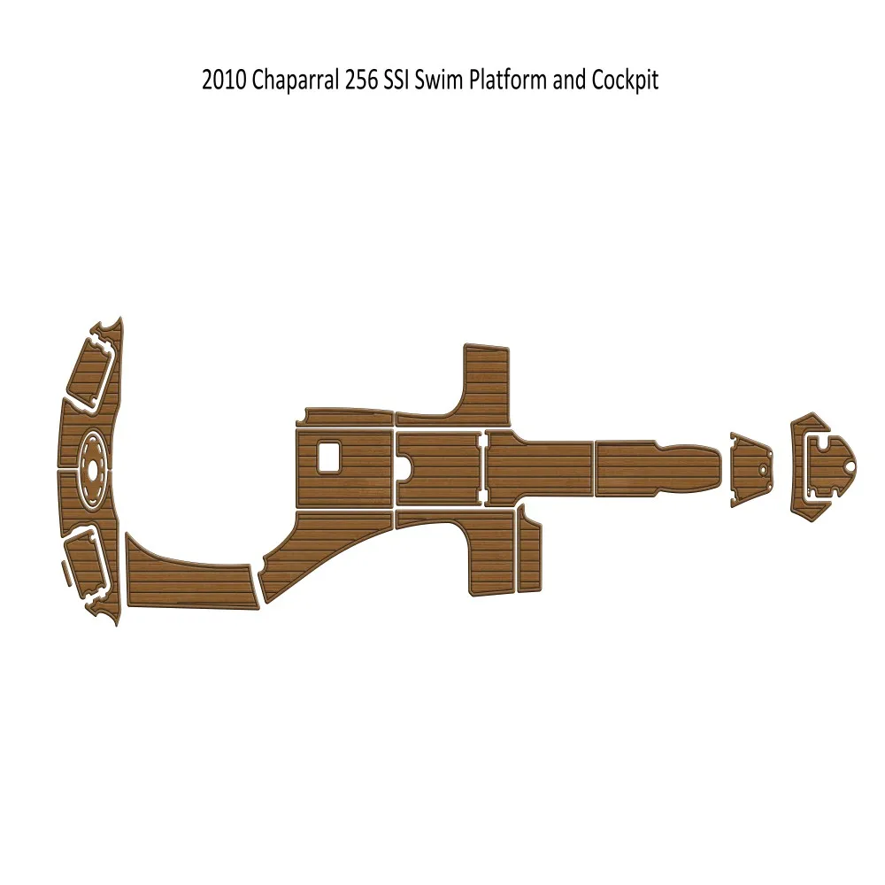 2010 Chaparral 256 SSI Swim Platform Cockpit Boat EVA Foam Teak Deck Floor Pad SeaDek MarineMat Gatorstep Style Self Adhesive
