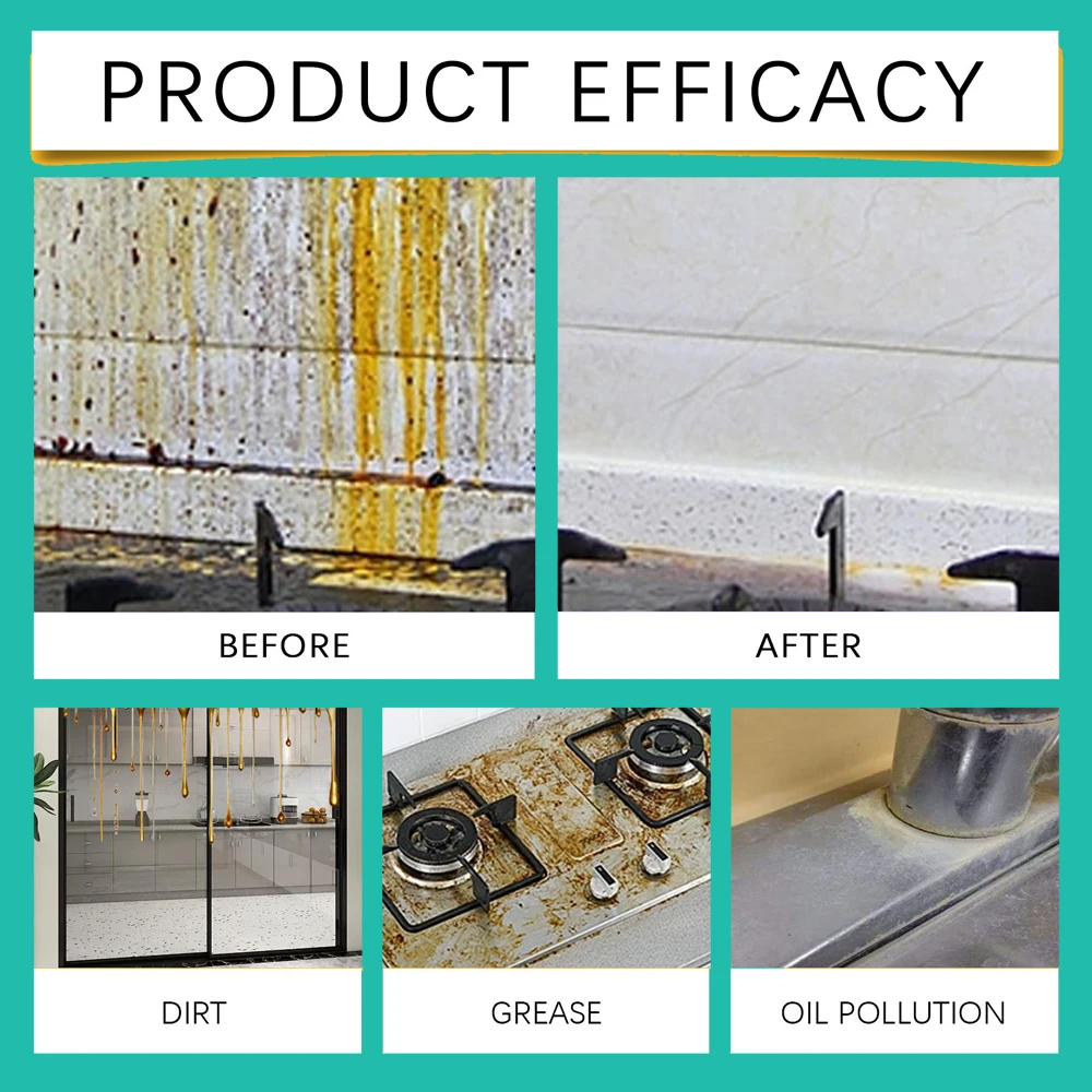 Heavy Oil Cleaner Strong Kitchen Oil Stain Degreaser Quick Dissolve Remover Cleaning Grill Oven Household Stove Cleaning Spray
