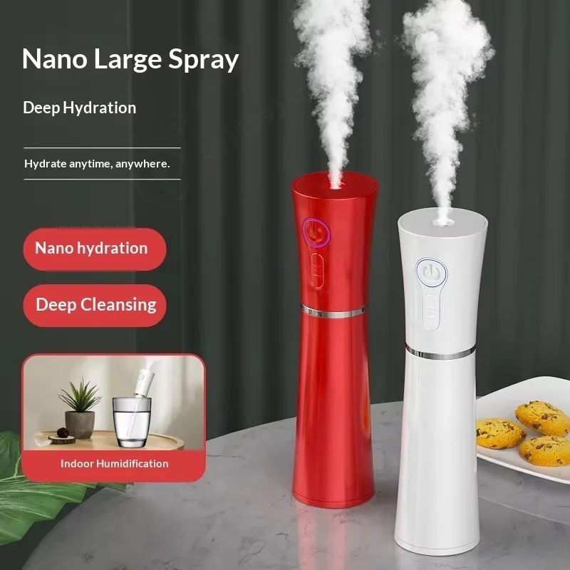 Small Waist Portable Humidifier, USB Rechargeable Desktop Mist Maker with Built-in Battery for Winter Home Use