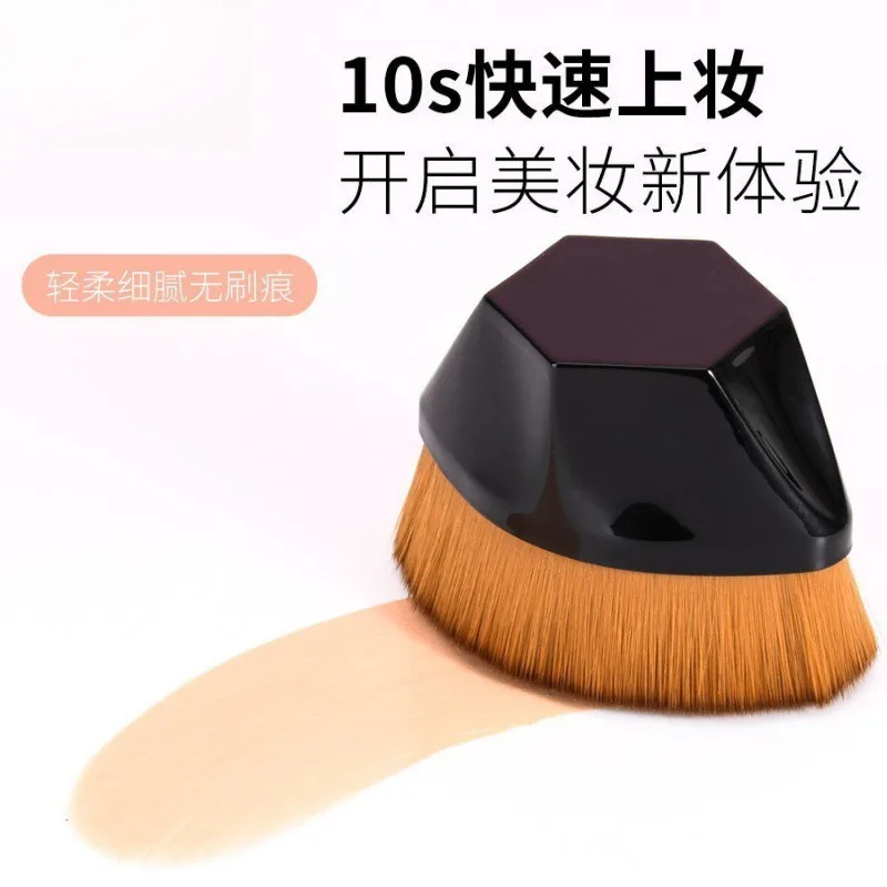 1PC プロフェッショナルフェイスリキッドファンデーション BB クリーム痕跡なしメイクブラシポータブルソフト高密度繊維ガール美容ツール belleza
