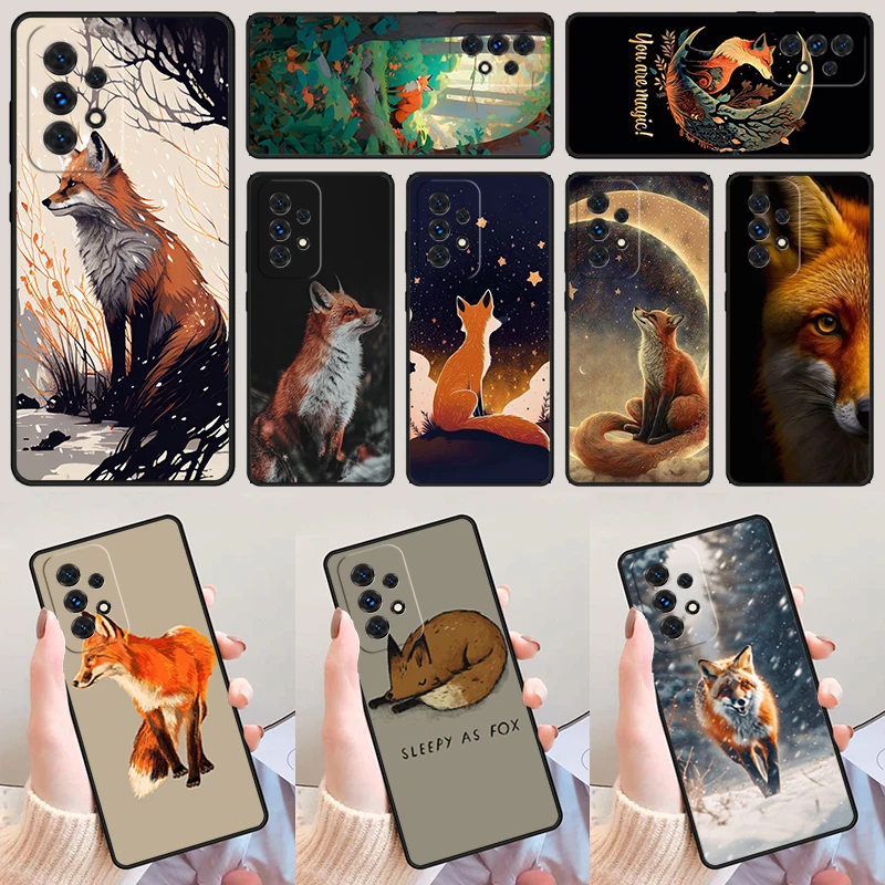 

Original Fox Animal Cute Pet For Samsung A52 A72 A73 A20e A21S A50 A70 A11 A12 A42 A31 A40 A51 A71 A32 A80 A91 Phone Case Cover