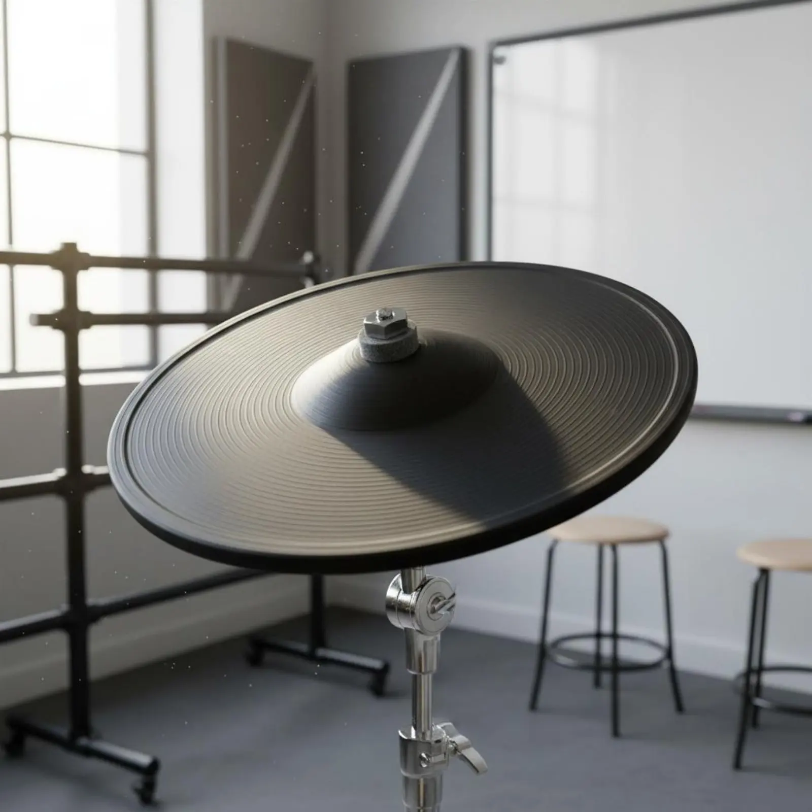 

12-дюймовая электронная тарелка для электронных барабанов, легко устанавливаемая, с противоскользящей металлической конструкцией, аксессуар для перкуссии