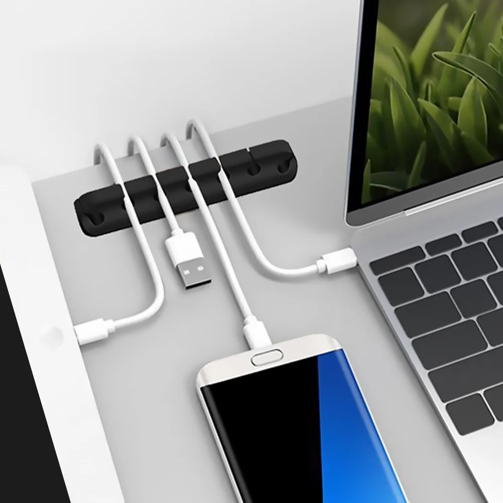 

3Pcs Cable Management Clips Heavy Duty Adhesive Cable Organizer Hold USB Headphone Wires Tidy Desk Home Office Car