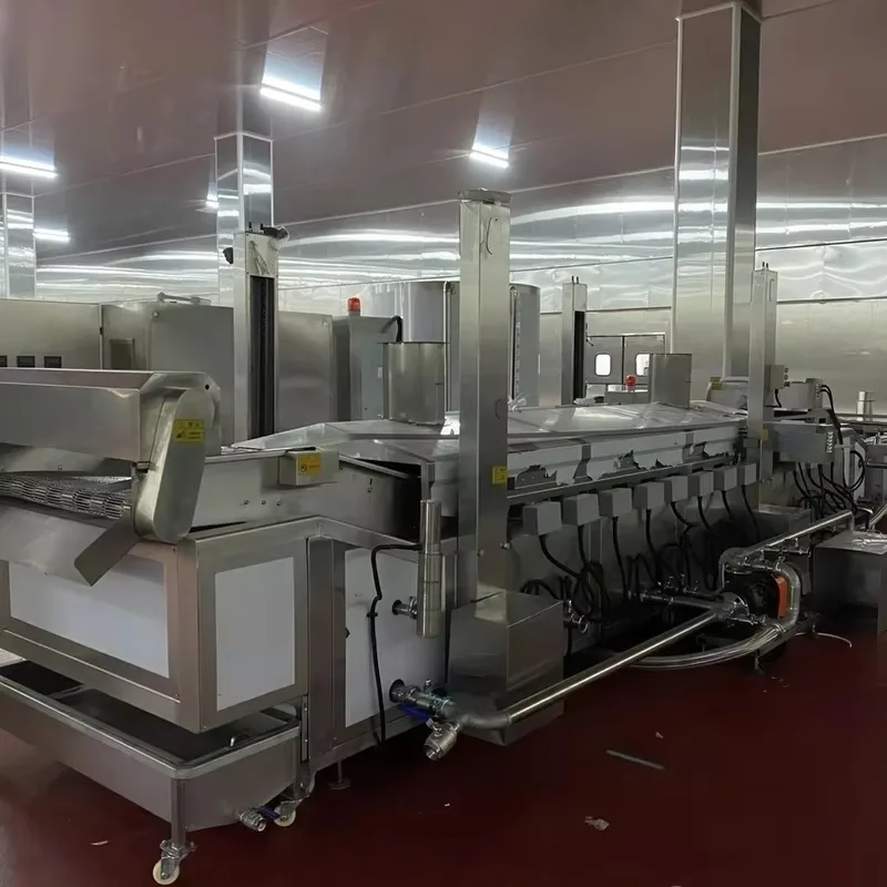 Commercial Continuous Fryer for Fish Croaker Sardine Cod Fish Ball Butter with Bread Crumb Coating Food Shop Custom