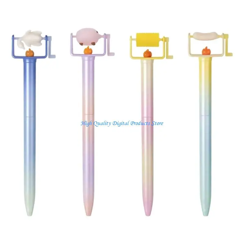 U2JE Color Changing BBQ Themed Gel Pen Twist Action Plastic Gel Pen With Anti Slip Grip  0.5mm Metal Tip For School Office