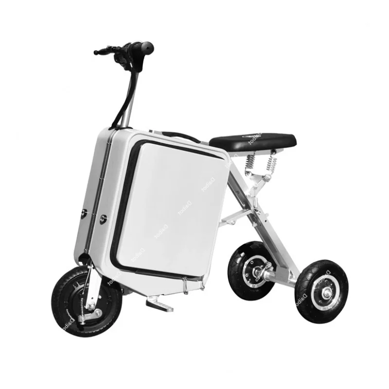 

Folding Mobility Scooter Portable Family For Adults With Child Seat Luggage Scooter Electric 300W Electric Tricycle For 2 Person