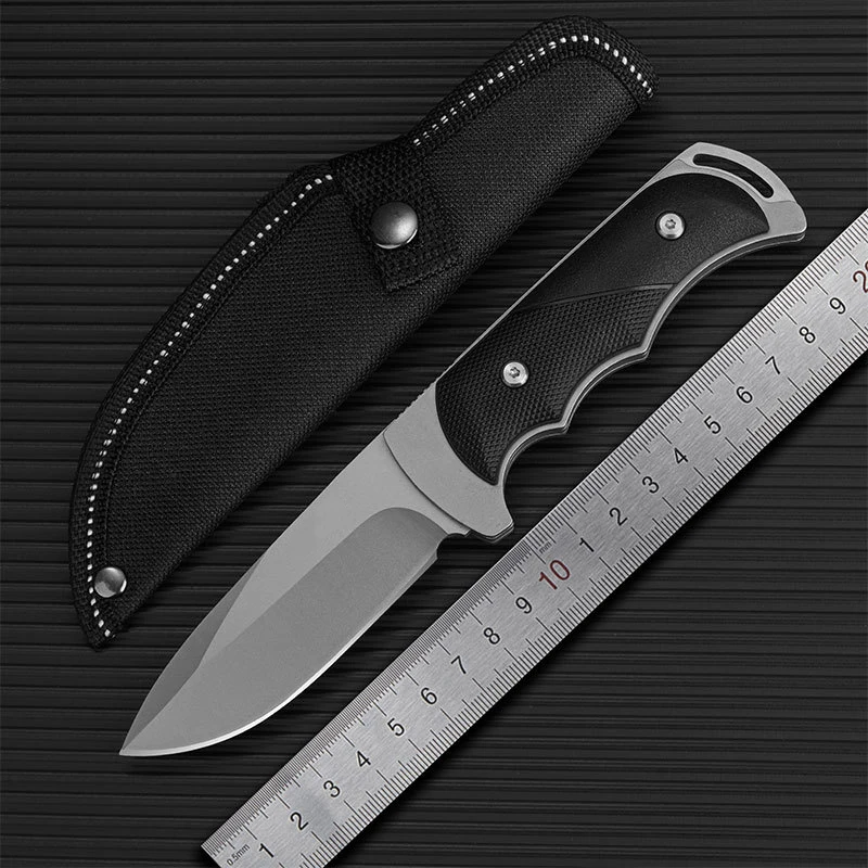 

Tactical EDC Fixed Blade Knife High-Carbon Steel Blade with Sheath Hunting, Portable Outdoor, and Everyday Carry Tool