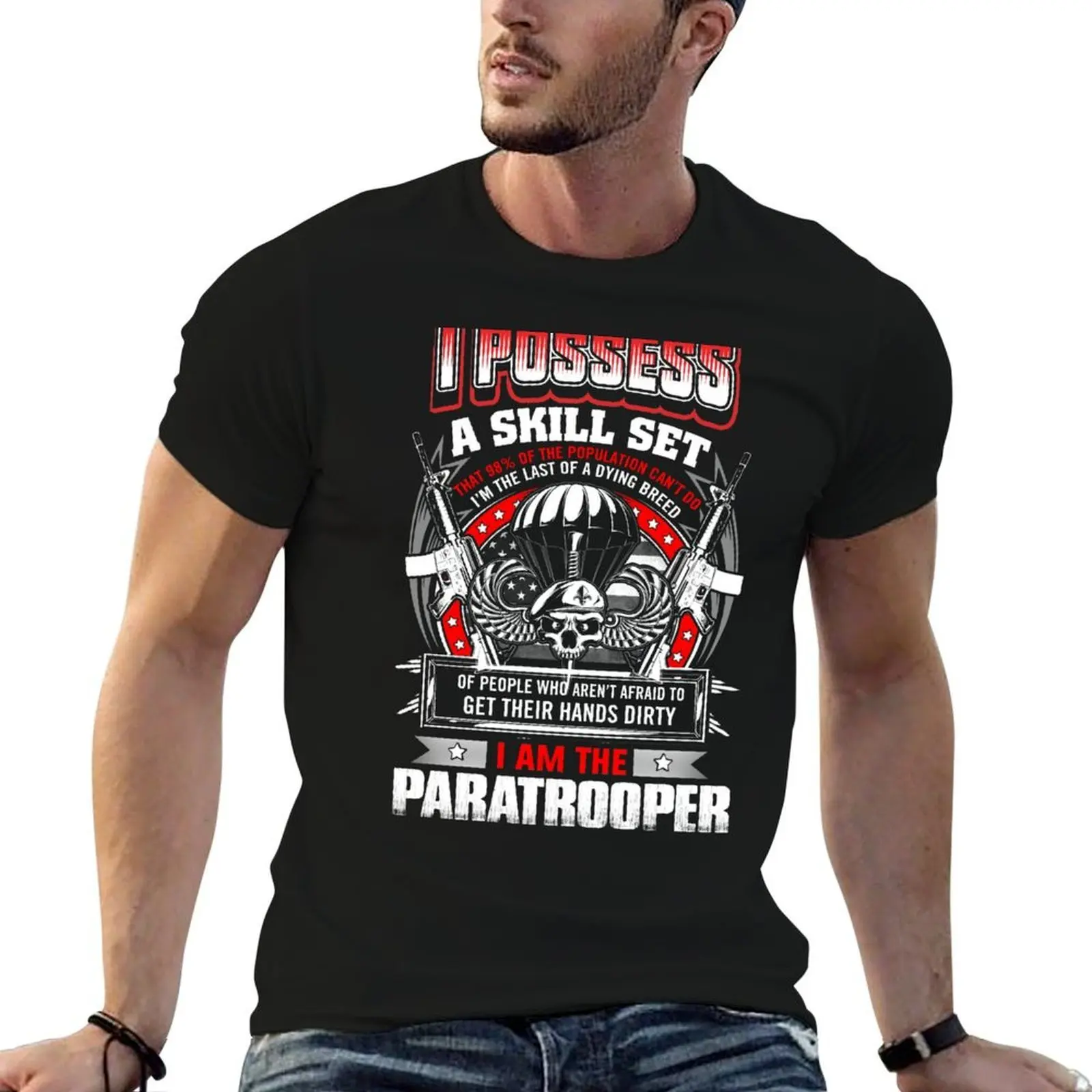 

paratrooper, airborne, airborne mom, airborne brotherhood, airborne wife T-Shirt men t shirt cotton 100% man tshirt T-Shirt