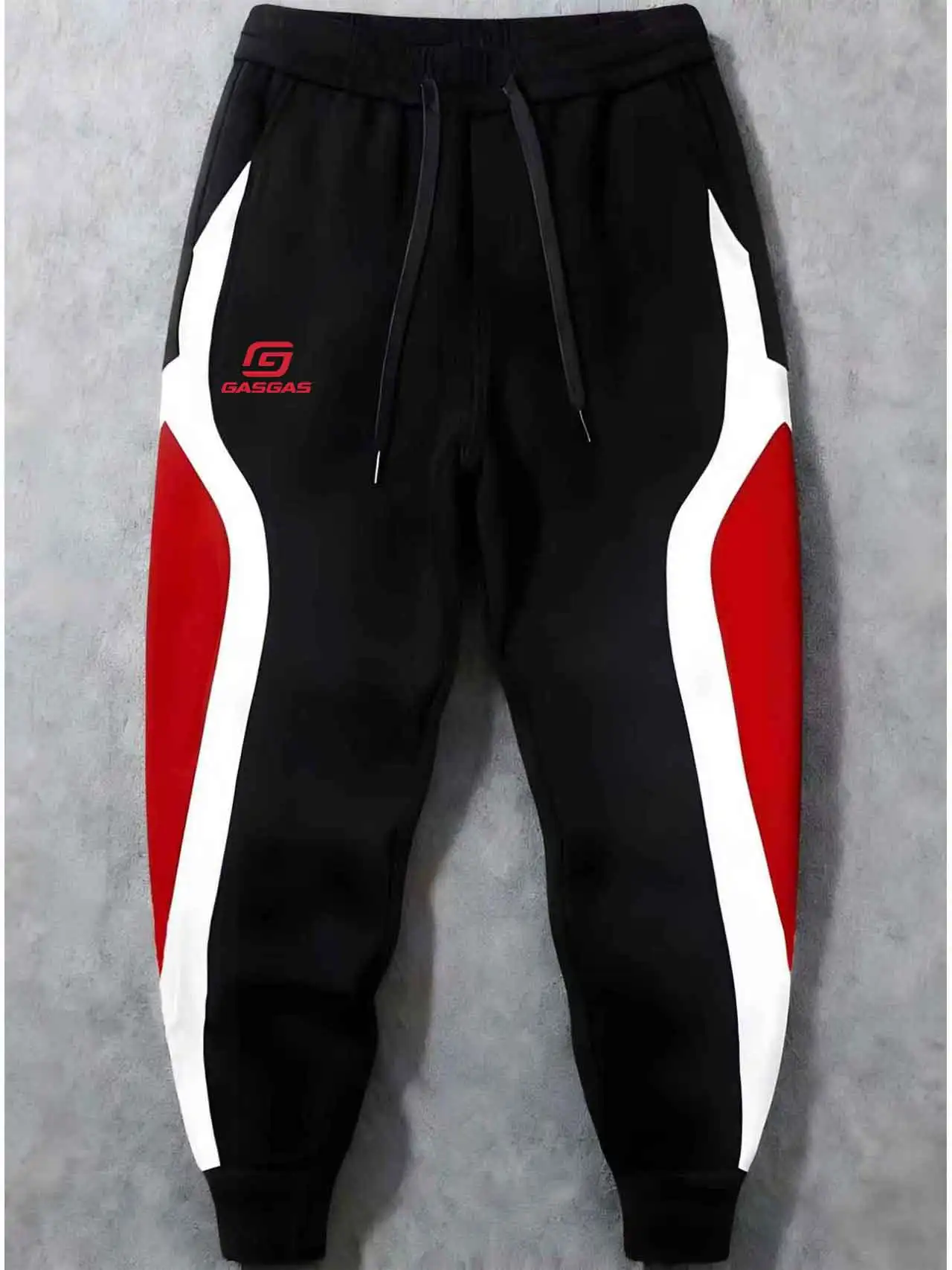 

Новое поступление весны и осени 2026, свободная повседневная спортивная одежда, брюки длиной до щиколотки с цветными блоками для мужчин