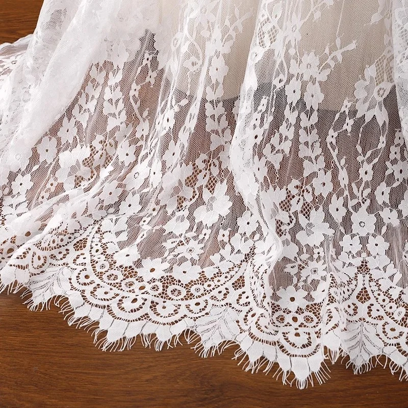 3meter price lace fabric Wedding dress fabric Soft 1.5m wide tablecloth curtain fabric