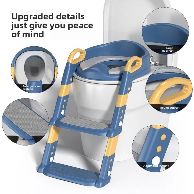 

Детская новая прочная ступенька для унитаза, тренировочная лестница, детская ступенька для унитаза, лестница для мальчиков и девочек, складная рама для унитаза, ступенька