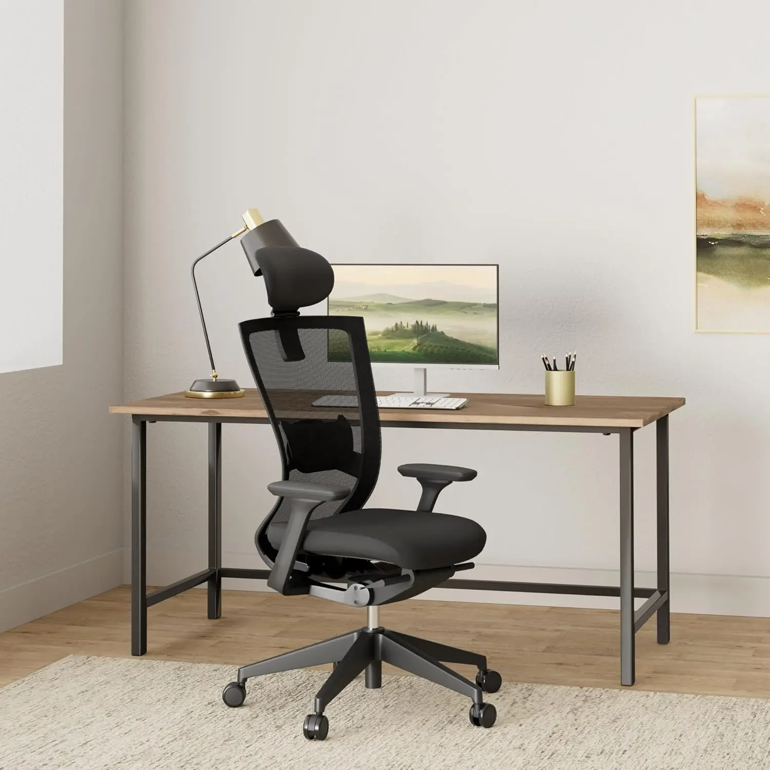 T50  Office Chair : High Performance Home Office Chair with Adjustable Headrest, Lumbar Support, 3D Armrest, Seat