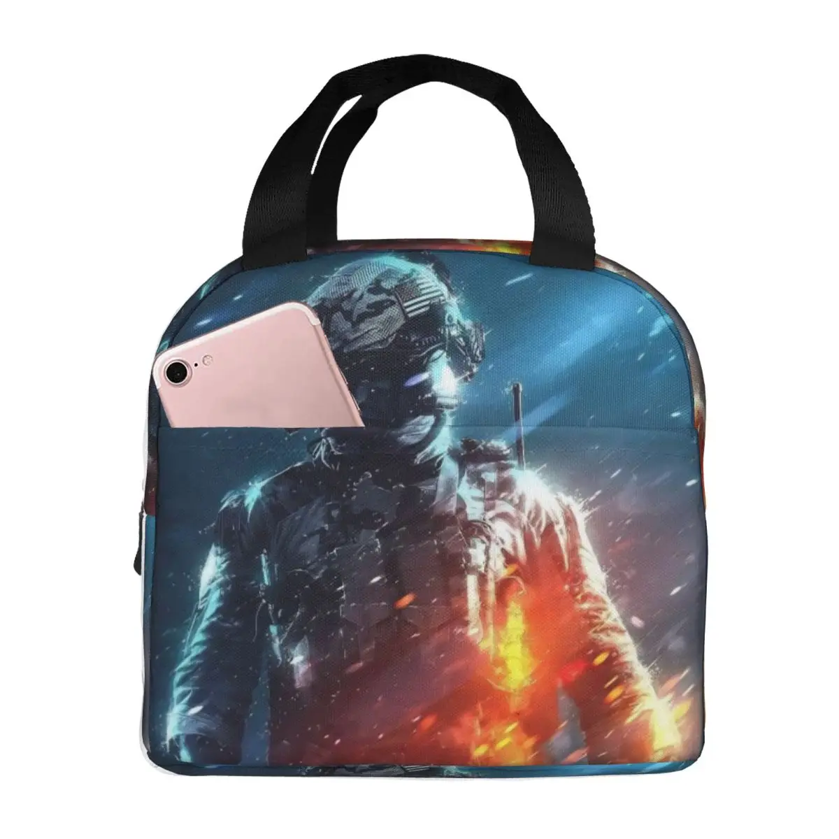 

Battlefield 6, забавные игры, изолированная сумка для обеда для школы, сумка для хранения еды, портативный термохолодильник, ланч-бокс