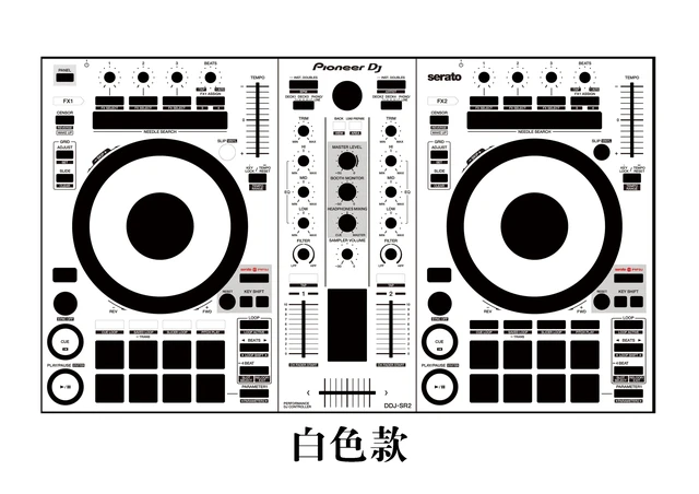 Pioneer DDJ-SR2 skin controller panel film. Personalized colorful sticker  for disc printer, customizable - AliExpress