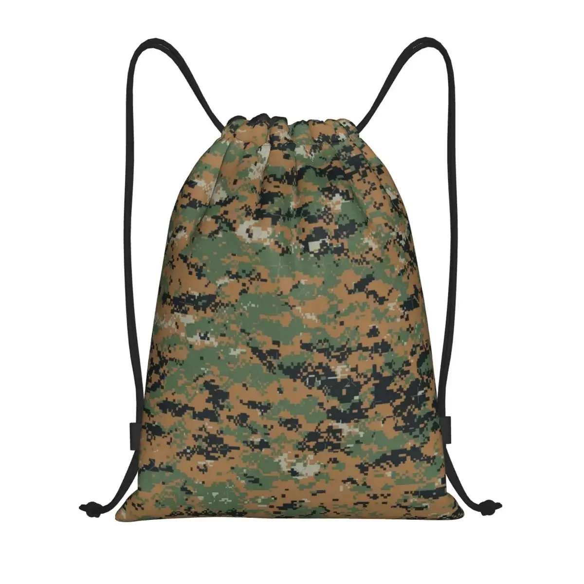 Marpat Woodland Camouflage Drawstring Backpack Sports Gym Sackpack Army  Camo String Bag for Yoga