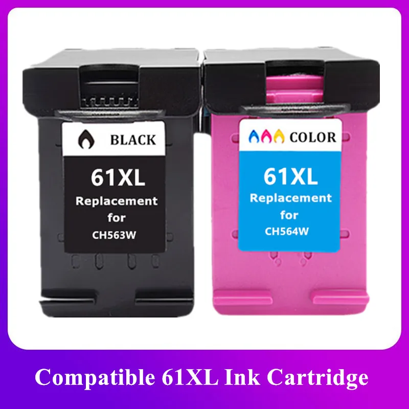 Compatible 61XL Ink Cartridge for HP61 for HP 61 XL Envy 4500 4502 5530 Deskjet 1050 2050 3050 3054 3000 1000 Printer