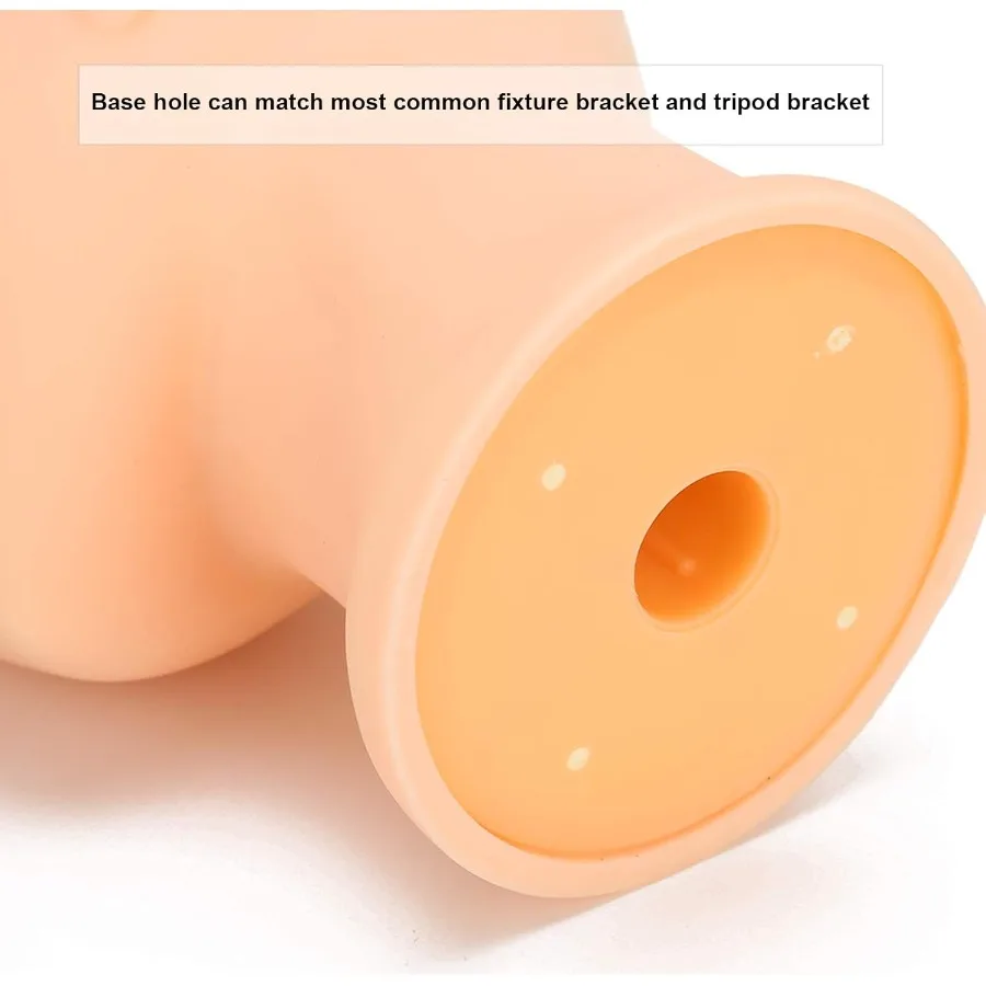 رأس تدريب على ممارسة المكياج ثلاثية الأبعاد مقاس 19.3 بوصة مع مجموعة وصلات رموش من السيليكون الناعم لتعليم مستحضرات التجميل وجه دمية واقعي للرجال