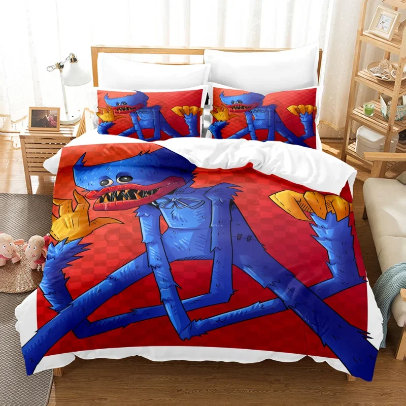 Cartoon Poppy Print Bedding Set Play Time 3D Printing Duvet-Cover Pillowcase