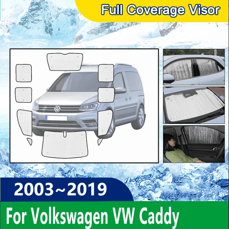 

Козырек с полным покрытием для VW Volkswagen Caddy 2K Maxi 2003 ~ 2019, солнцезащитные ветрозащитные стекла, солнцезащитные автомобильные аксессуары 2018 2017 2016