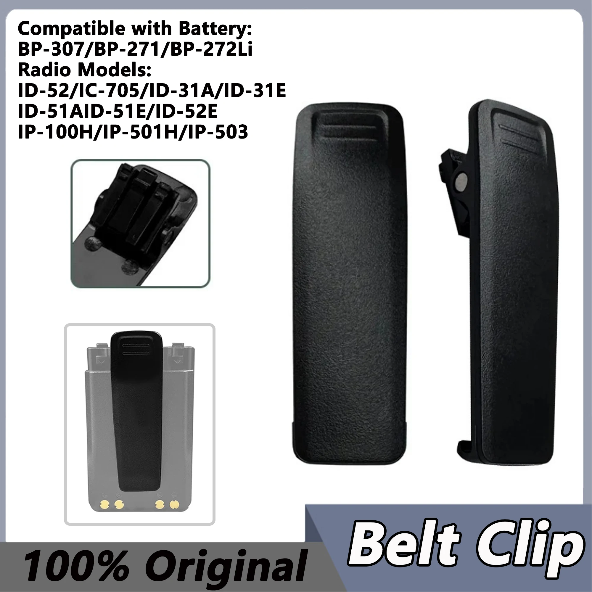 

Walkie Talkie Belt Clip BP-307 BP-290 Battery BP-294 Compatible with ICOM ID-52E IP-100H IP-501H IP-503H IC705 Two Way Radios