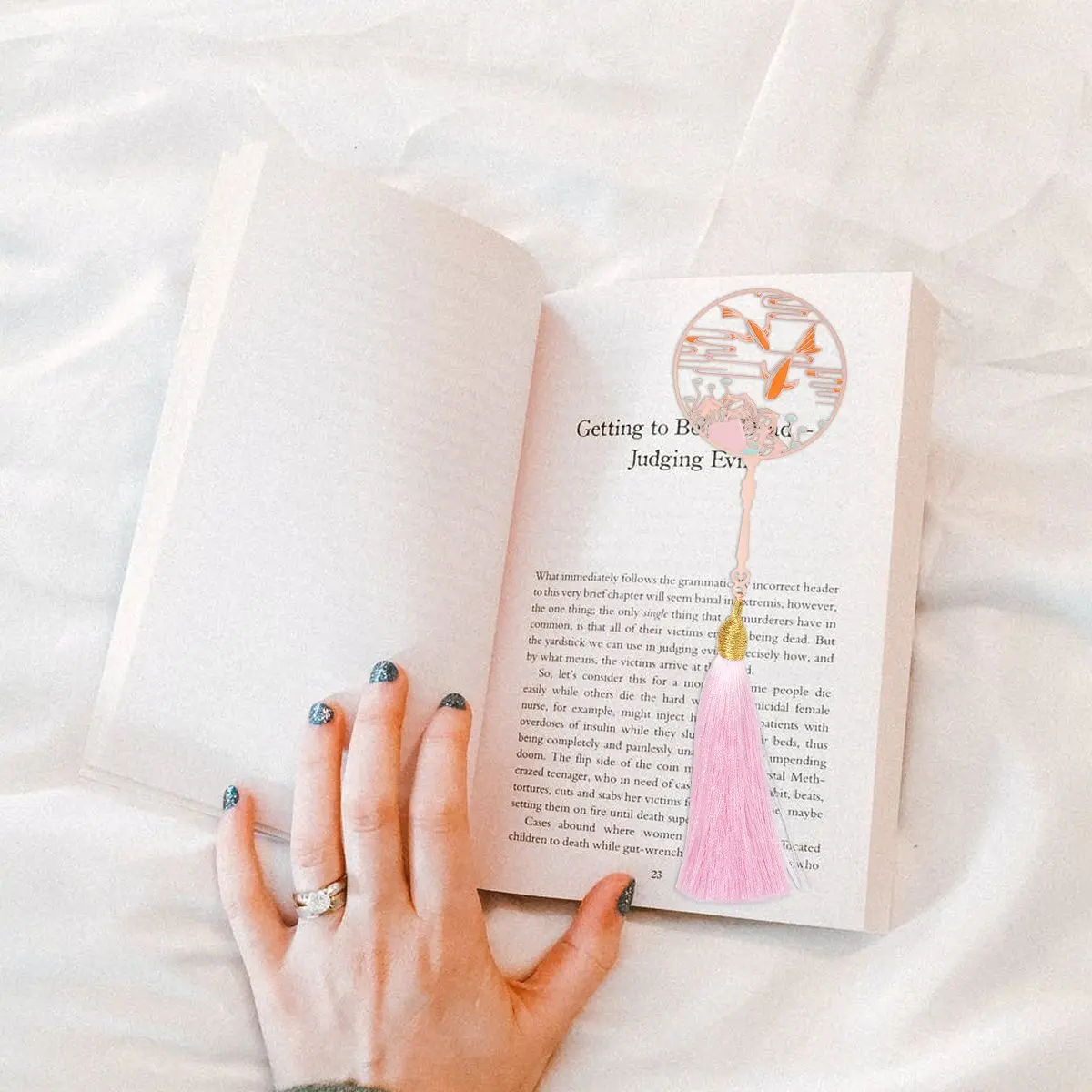 ที่คั่นหนังสือแม่เหล็กแม่เหล็กสวยงามสไตล์จีนสร้างสรรค์การพิมพ์พืชสีทอง