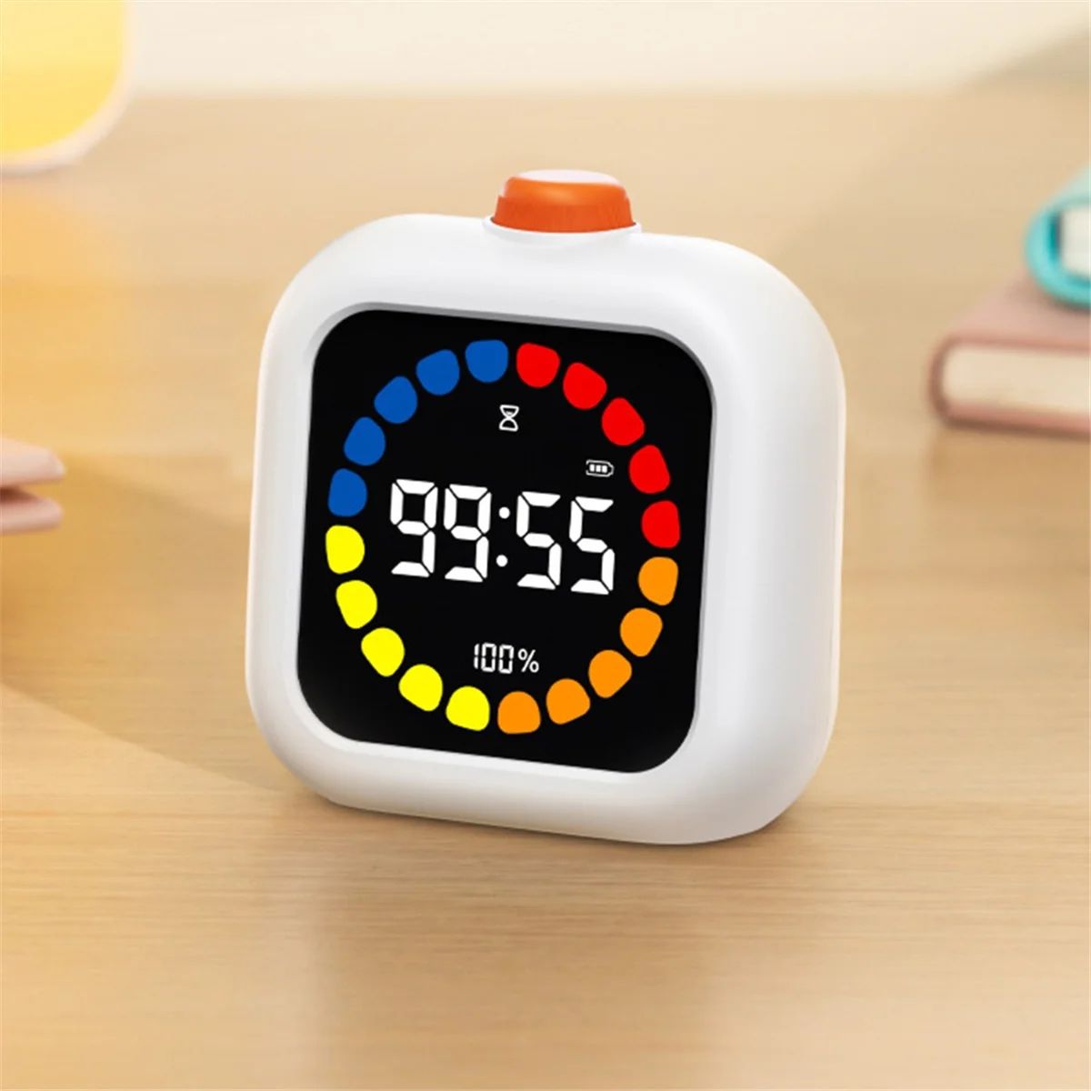 AA98 Produktivitätswürfel-Timer, umklappbare LED-Anzeige, 4 voreingestellte Zeit, Dual-Modi, Countdown, Kochstudie, Mini-Timer