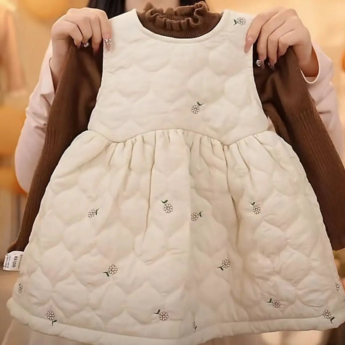 

Girls Sweater Set Winter Korean Version Baby Two-piece Set Foreign Style Children's Cotton Skirt Little Girl Dress