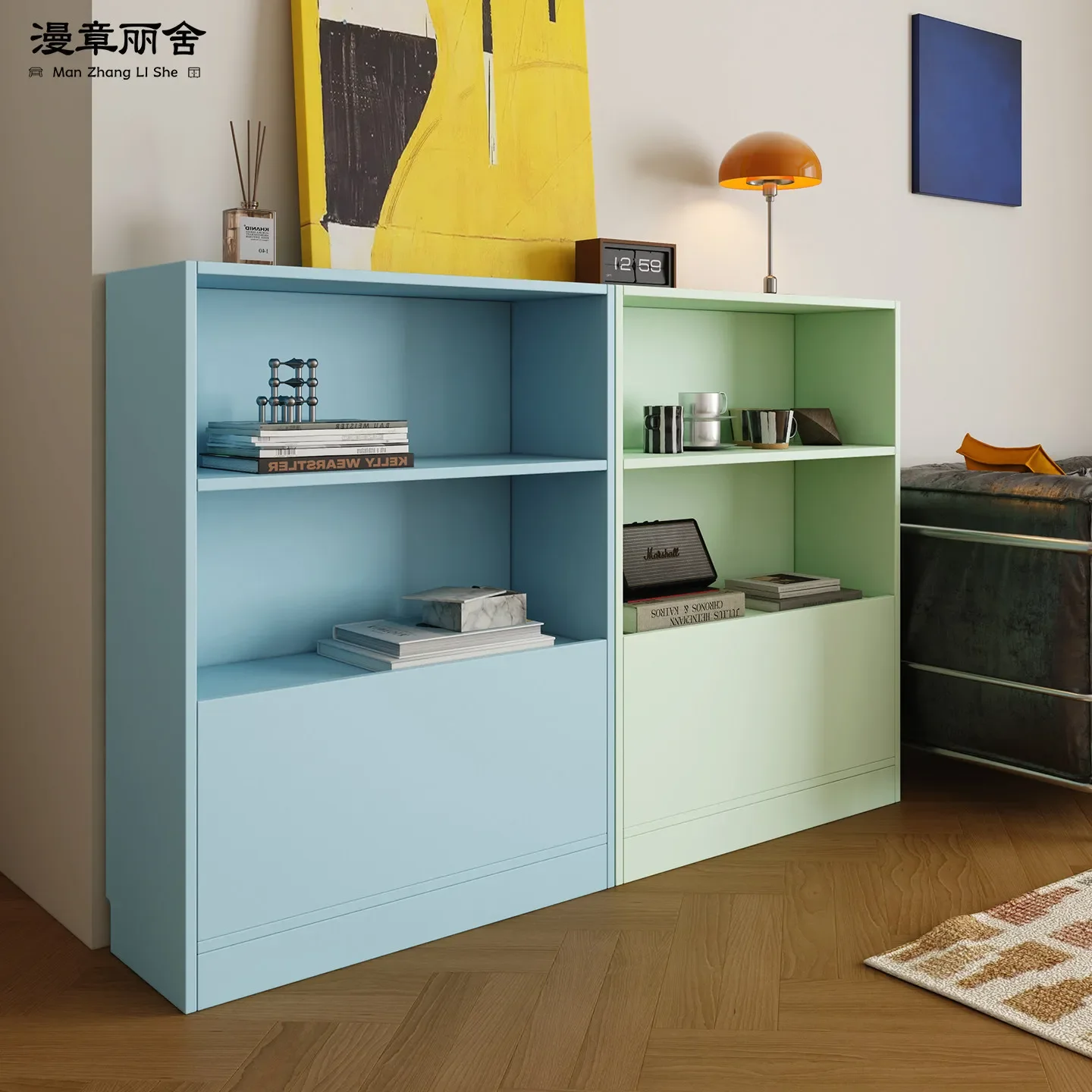 HYSCombination bookcase, living room storage cabinet, storage floor cabinet