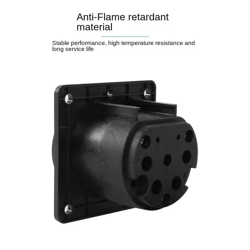 Electric vehicle charging station socket charging interface 7-hole AC charging socket at the vehicle power supply end