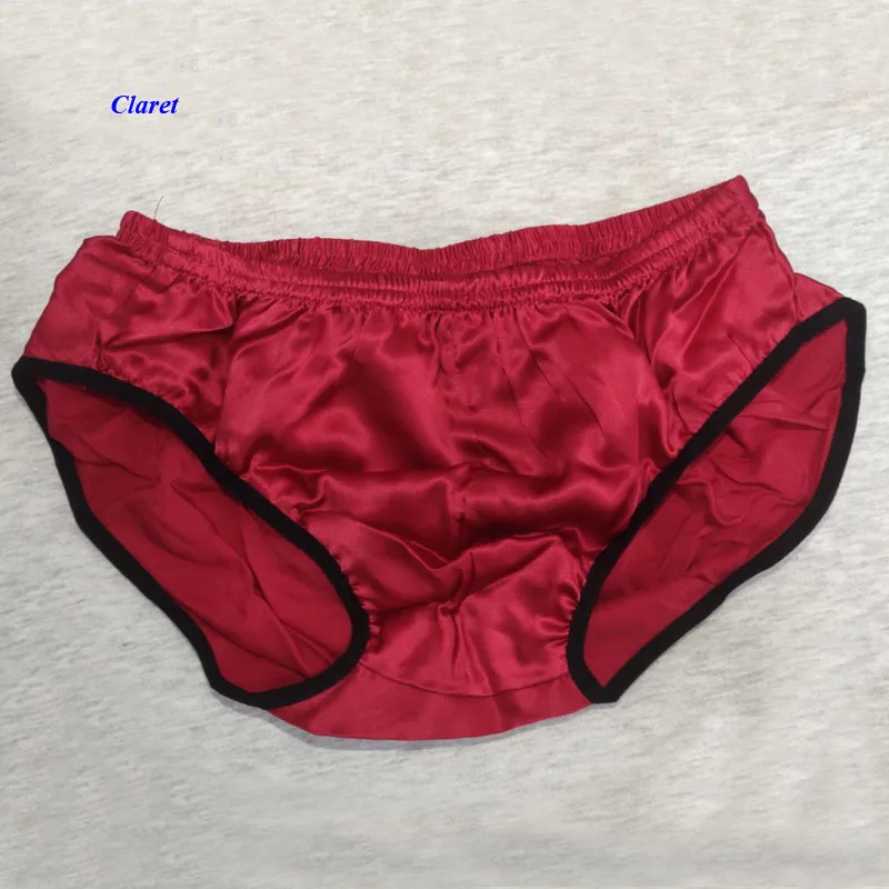 100% natural silk male briefs,100% silk U convex underwear men,plus size pure silk men panties