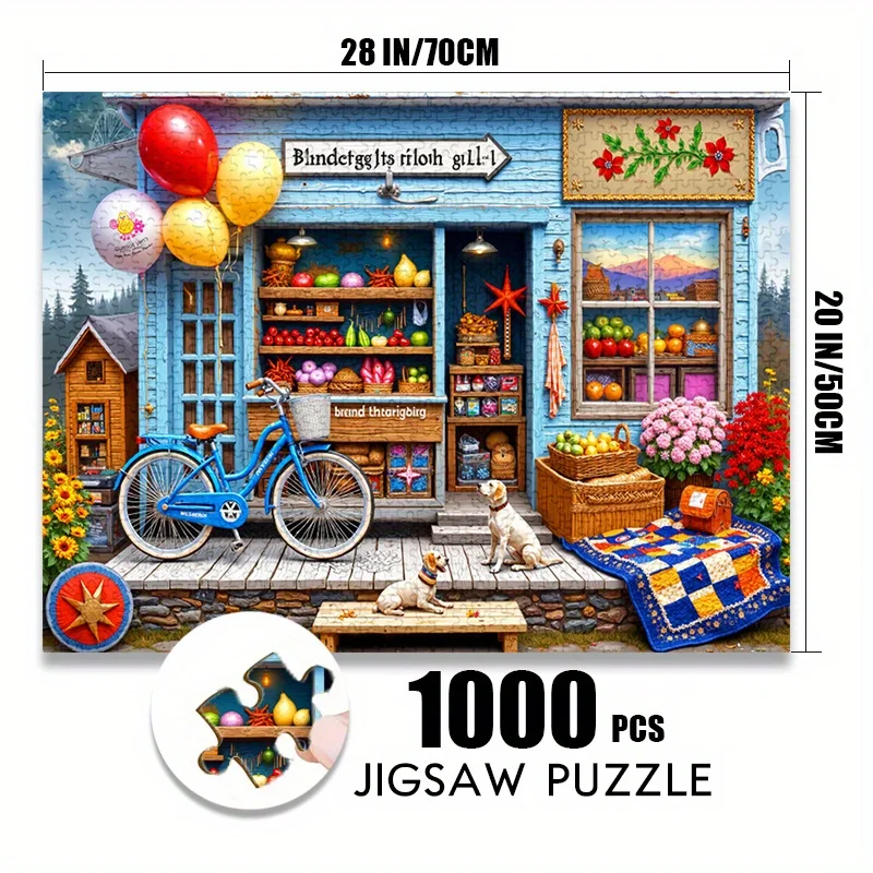 Quebra-cabeça grande de 500/1000 peças, adequado para adultos e famílias – Desafio avançado com peças de arranhões, jogo de cérebro complexo,