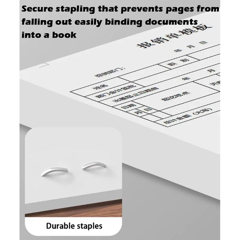Double Row Heavy Duty Stapler 50 Pages of Paper Double Hole A3 A4 Office Saddle Stitch for 24/6 24/8 Needles Adjustable Binding